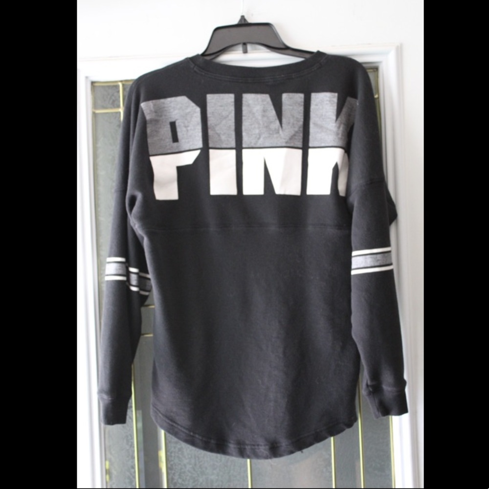 PINK Victoria’s Secret Black varsity sweatshirt